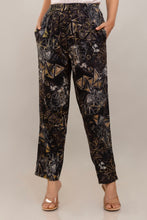 Load image into Gallery viewer, Embroidered Foil Printed Rayon Charcoal Black Co-ord Set