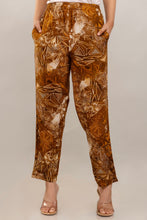 Load image into Gallery viewer, Embroidered Foil Printed Rayon Rust Brown Co-ord Set