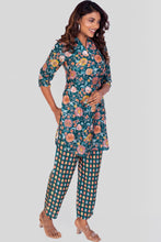 Load image into Gallery viewer, Green Garden Muslin Kurta Set