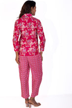 Load image into Gallery viewer, Vibrant Floral Pink Muslin Coord Set