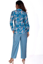 Load image into Gallery viewer, Vibrant Floral Blue Muslin Coord Set