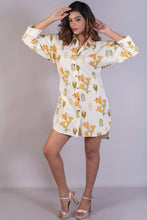 Load image into Gallery viewer, Floral Block Printed Oversized Cotton Shirt Dress