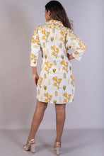 Load image into Gallery viewer, Floral Block Printed Oversized Cotton Shirt Dress