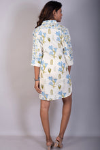 Load image into Gallery viewer, Floral Block Printed Oversized Cotton Shirt Dress