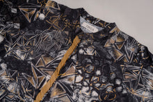 Load image into Gallery viewer, Embroidered Foil Printed Rayon Charcoal Black Co-ord Set