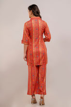 Load image into Gallery viewer, Foil Printed Red Rayon Co-ord Set